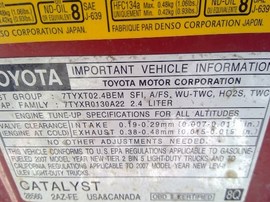 2007 TOYOTA RAV4, RED, SPORT, 2.4L, AT. AWD. Z25982